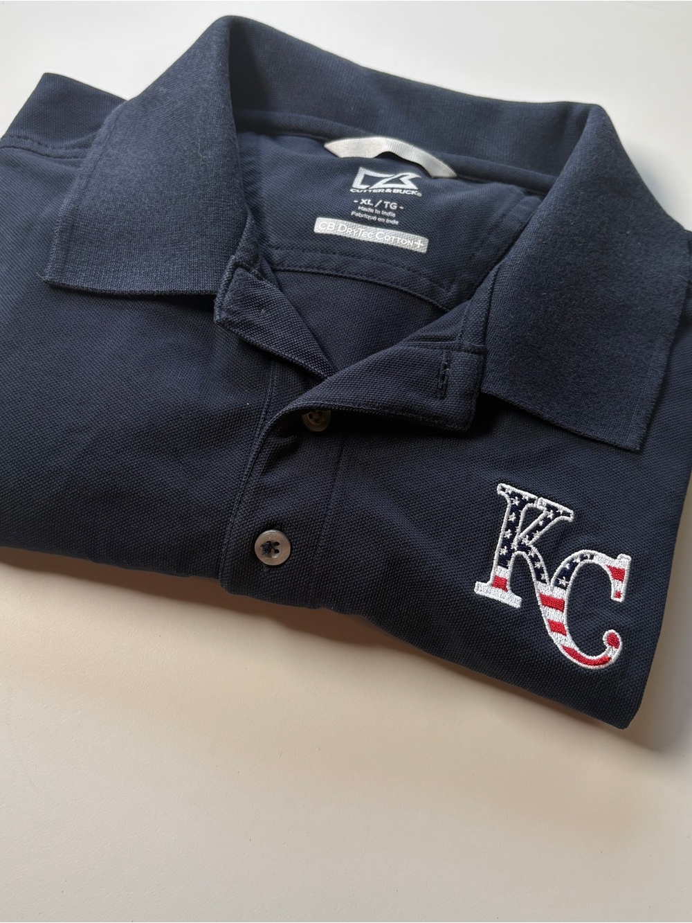 Men's Navy Polo with KC Embroidered Logo